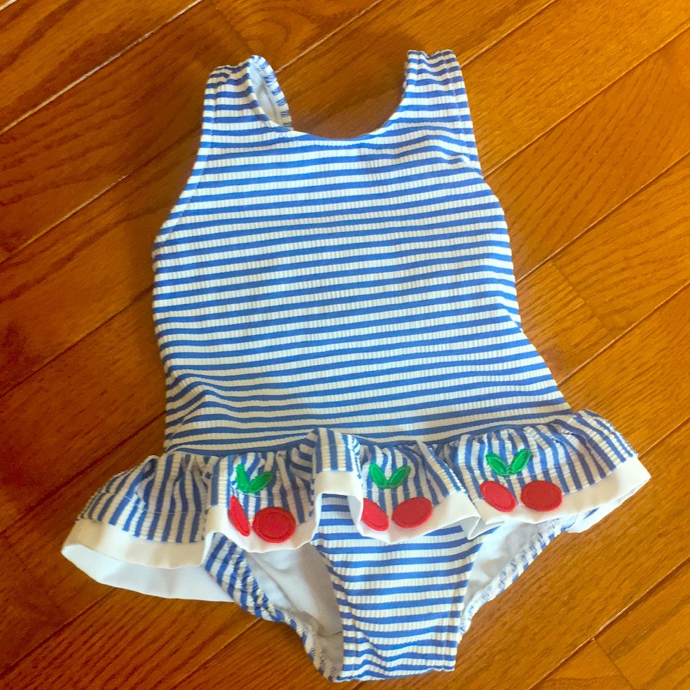 Florence Eisemen seersucker suit with skirt